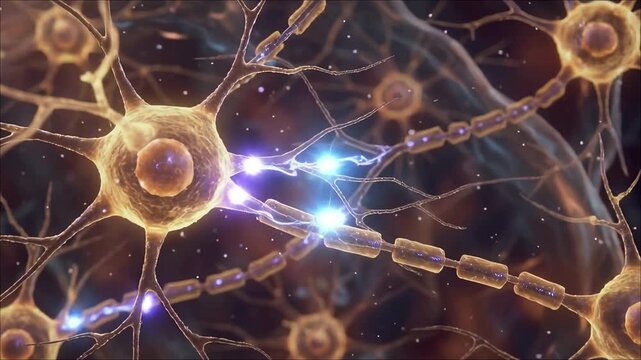 neurotransmiter high-end medical animation - generative ai