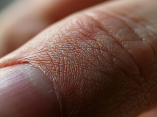 Fototapeta premium High Detail Close-Up Photography of Human Skin Texture - Macro Shot Focusing on Fine Art Details and Natural Dermis Patterns