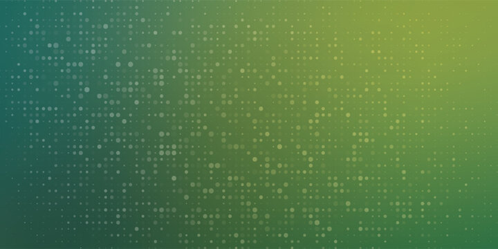 Abstract green gradient background with digital halftone dot pattern atau Modern lime and teal vector background with geometric tech halftone texture.