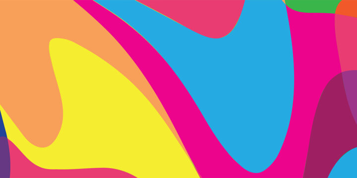 Multicolored dynamic background with wavy twisted lines of all colors rainbow Vector illustration