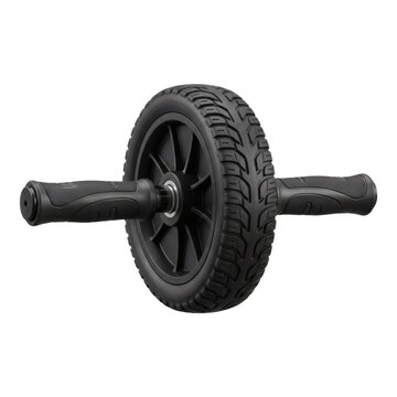 Abdominal wheel exerciser on transparent background