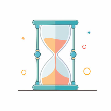 Hourglass with flowing sand