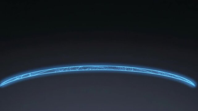 Neon Light Arc on Dark Background