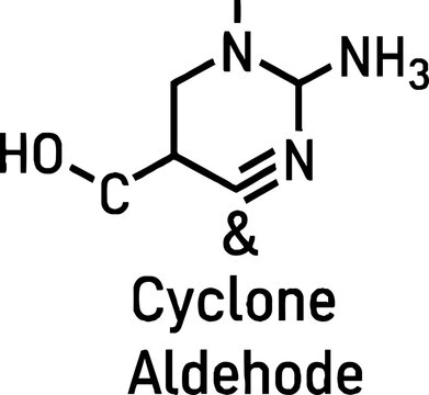 Chemical molecular structure diagram for cyclone and aldehyde