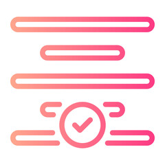 Fototapeta premium Align Center gradient icon