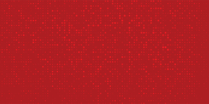 Abstract red gradient background with digital halftone dot pattern atau Modern crimson vector background with geometric tech halftone texture eps10