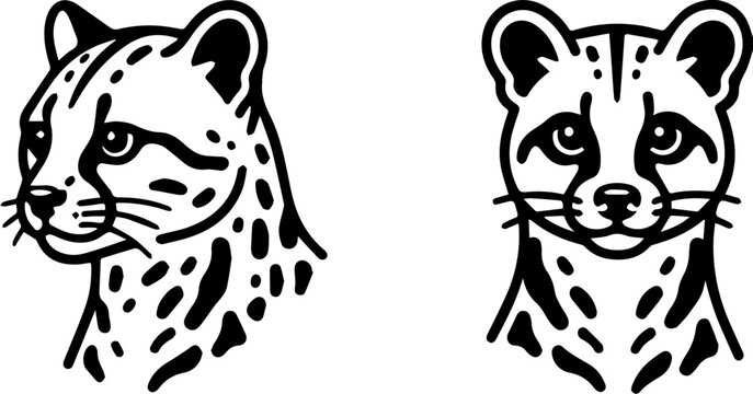 leopard head vector