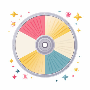 Spinning Wheel of Fortune with Stars