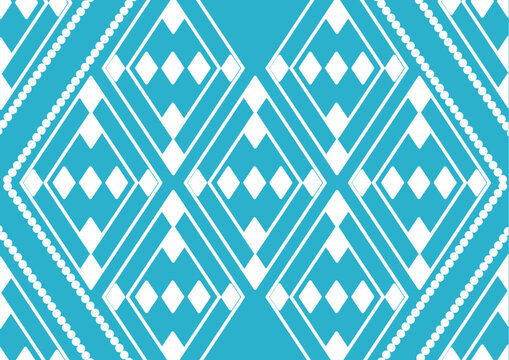 seamless geometric pattern,fabric pattern,pattern,thai pattern,fabric thai pattern,blue shapes pattern
