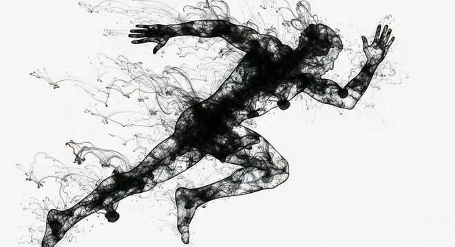 Abstract runner silhouette