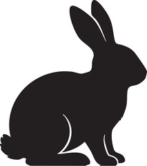Obraz premium black rabbit silhouette