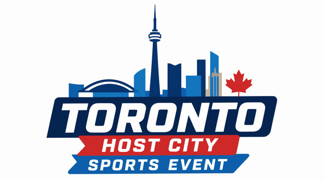 Toronto Host City Sports Event Logo Emblem.