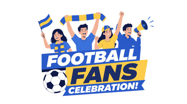 Cheering Football Fans Celebrate Victory Together.