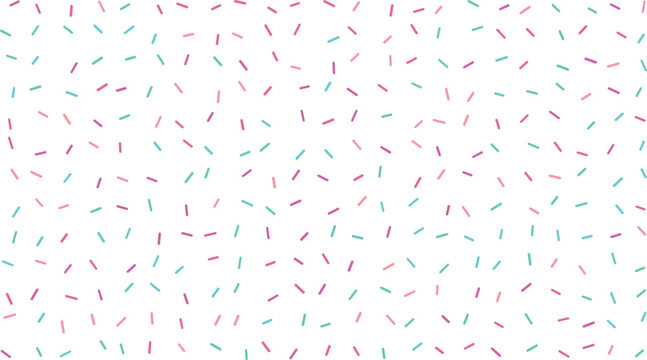 Lovely light blue, pink, and magenta candy sprinkles are playfully strewn across a pristine white surface