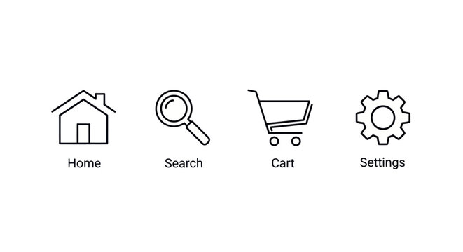 Minimalist icon set for web and applications