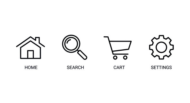 Minimalist icon set for web and apps