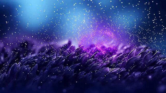 Digital blue and purple star pattern abstract background