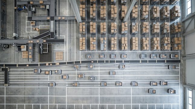 Industrial warehouse storage facility interior.