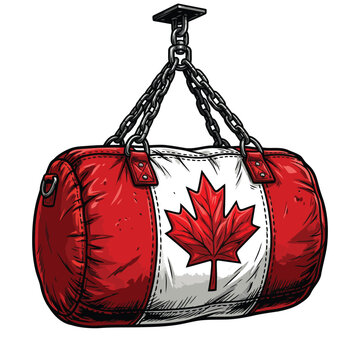 vector image of a flag pattern punching bag