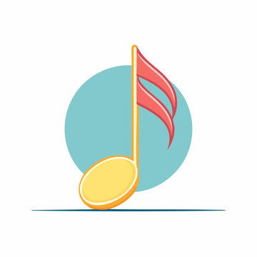 Stylized musical note illustration