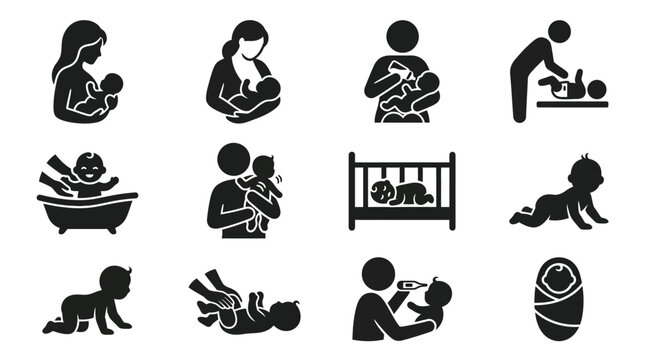  mother holding baby silhouette  breastfeeding pose silhouette  bottle feeding silhouette  diaper changing silhouette  baby bathing silhouette  burping baby silhouette  baby sleeping in crib silhouett