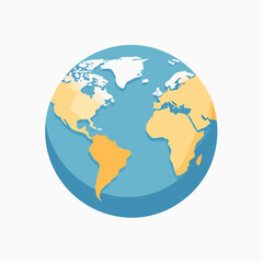 Obraz premium Stylized Earth Globe Illustration