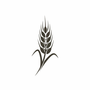 Wheat stalk silhouette for agriculture theme
