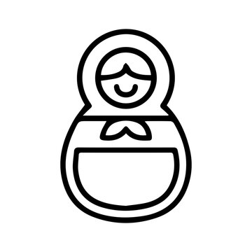Traditional Russian Doll Outline