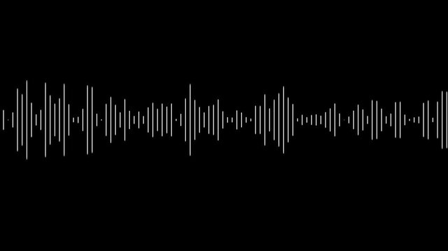 4k abstract music sound wave or audio wavefrom isolated on black background. Audio waveform with frequency animated lines.
Abstract sound wave. audio waves rhythm isolated on black background.