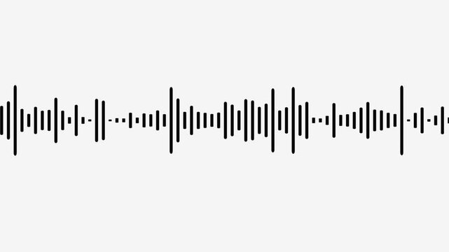 line audio wave visualization on a transparent background,Audio Sound waves moving motion animation.
Sound wave audio spectrum black background, audio waveform spectrum animation.