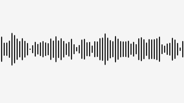 line audio wave visualization on a transparent background,Audio Sound waves moving motion animation.
Sound wave audio spectrum black background, audio waveform spectrum animation.