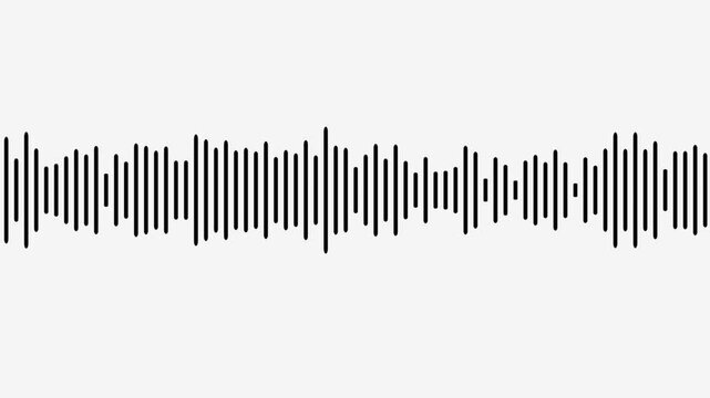 line audio wave visualization on a transparent background,Audio Sound waves moving motion animation.
Sound wave audio spectrum black background, audio waveform spectrum animation.