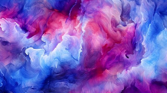 Digital purple and pink nebula starry abstract background