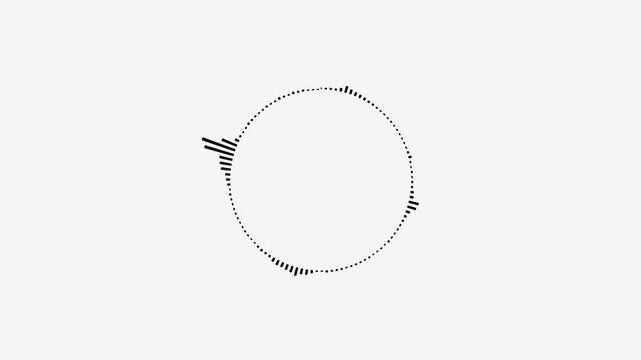 Minimalist circle ring sound wave animation on a white background, Digital radio signal symbols.
Audio music equalizer, soundtrack shapes. equalizer waveform spectrum. 4K Loopable white video.