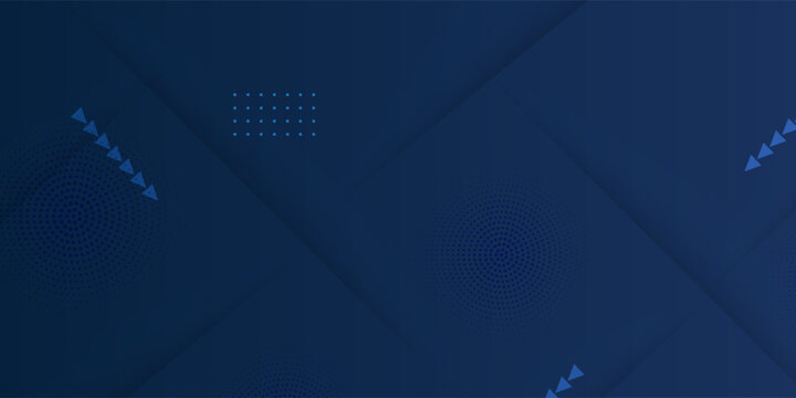 Abstract dark blue geometric background with halftone dots and arrow shapes.Vector Illustrator