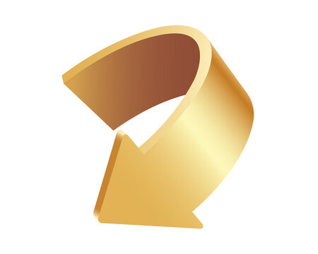 gold arrow on transparent background for advertising design