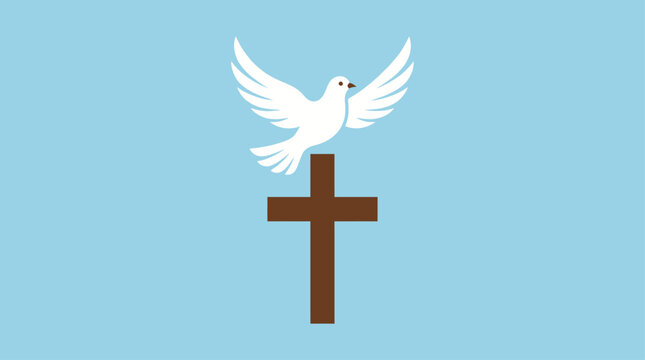 The Holy Trinity descends on Sunday with dove and cross symbol