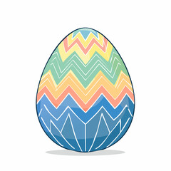Obraz premium Decorated Easter Egg with Chevron Pattern