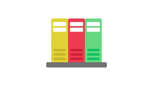 Lockers wardrobe icon animation 4k motion graphic