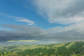 Naklejka premium Enjoy The Beauty Of Waingapu City From Above, From Afternoon To Dusk