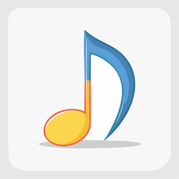 Stylized musical note icon