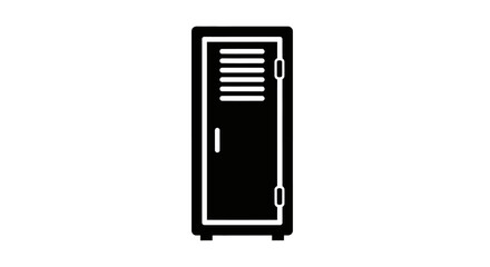 Locker stands as a storage unit for personal belongings in a school or gym environment. © yanto