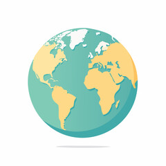 Obraz premium Stylized Illustration of Planet Earth