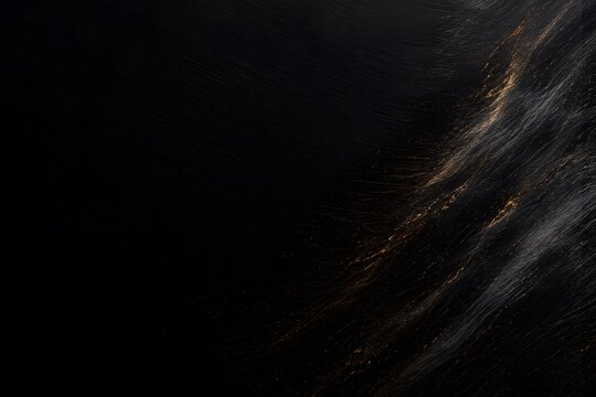 Abstract Black Lacquer and Charcoal Glow with Copy Space

