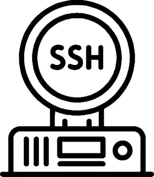 Network server device icon with secure connection display