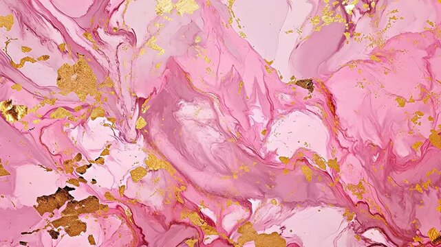 Artistic pink gold print camouflage abstract background