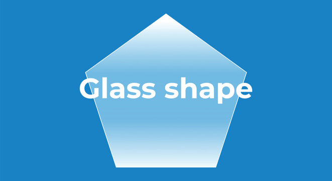 Glass shape pentagonal icon design.