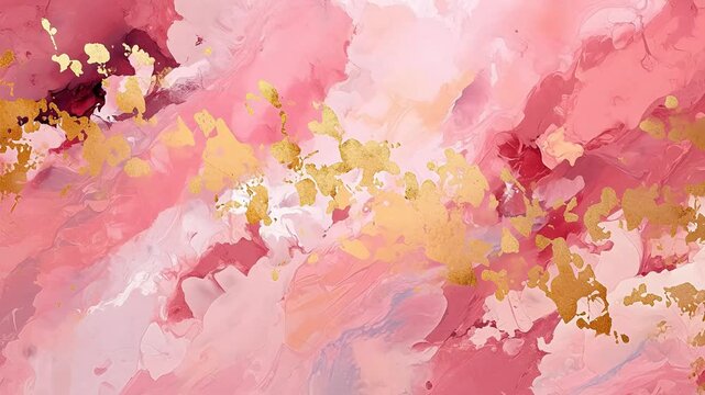 Artistic pink gold print camouflage abstract background