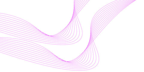 Fototapeta premium Waves of pink lines Abstract wavy stripes on a white background