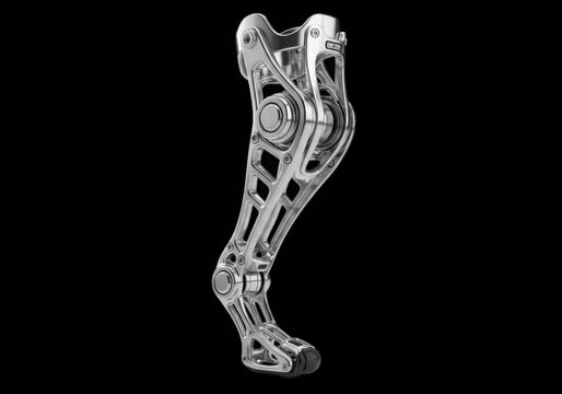 3d rendered human leg bone structure with fractures isolated on transparent background